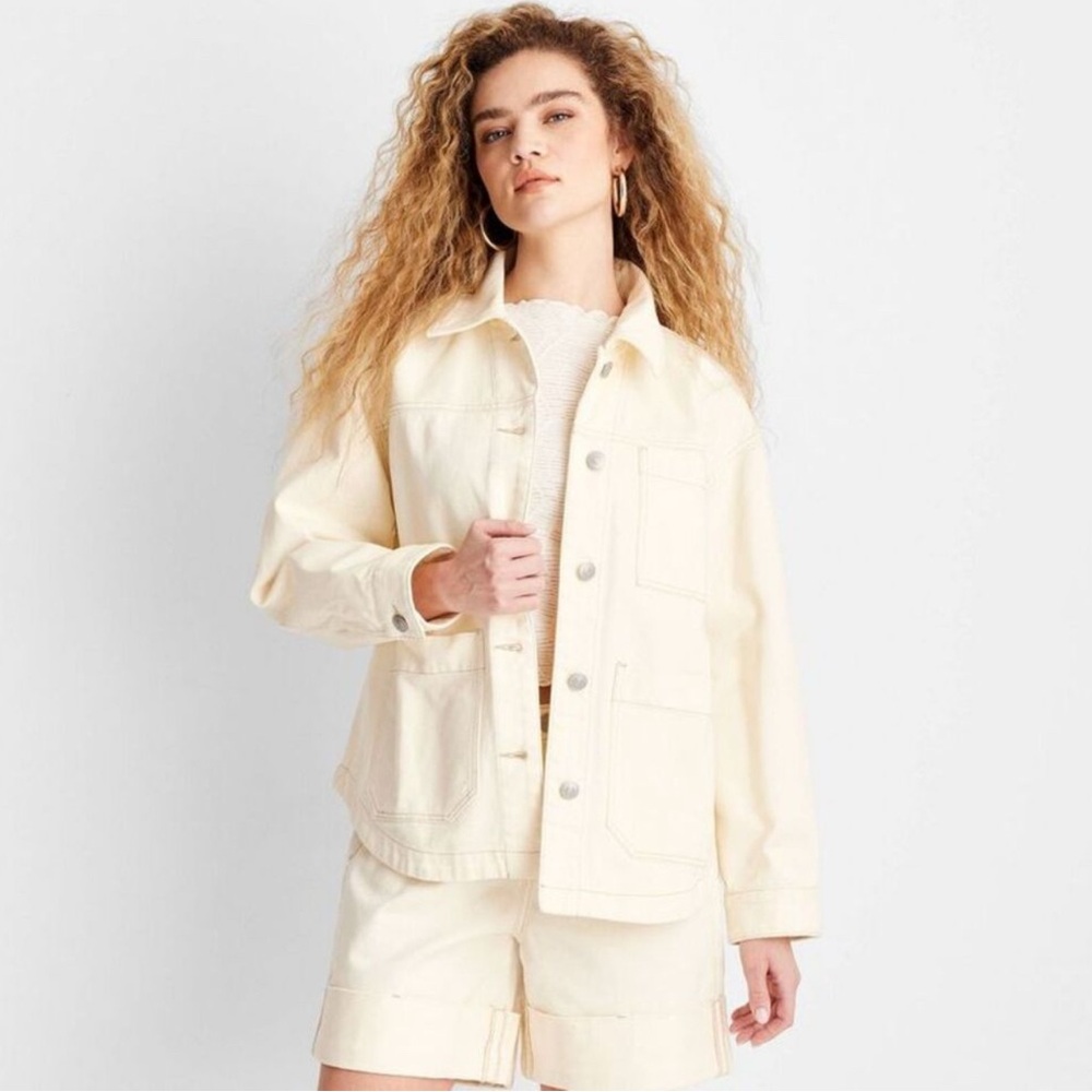 Future Collective Cream Denim denim ecru  Jacket bin 40s